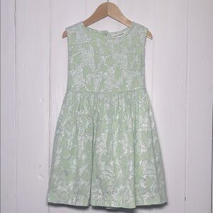 ROLLER RABBIT VGUC Metallic Woven Floral Print Dress